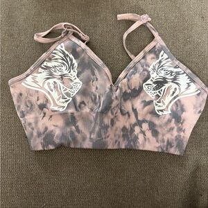 Pink grey darc sport sports bra small